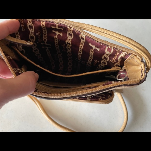 TIGNANELLO LEATHER CROSSBODY BAG w/credit card slots - Picture 4 of 4